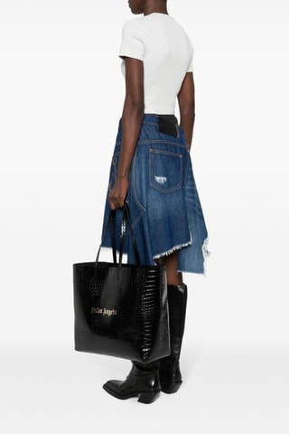 Kalfsleren Shopper - Zwart