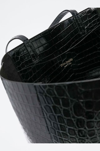 Kalfsleren Shopper - Zwart