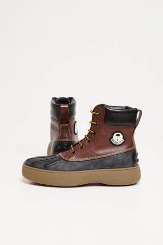 Leren Platform Boots - Bruin