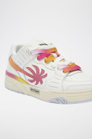 Leren Sneakers - Wit en roze