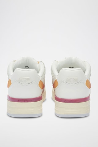 Leren Sneakers - Wit en roze
