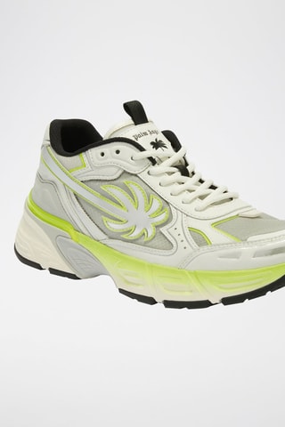 Leren Sneakers - Geel en zilverkleurig