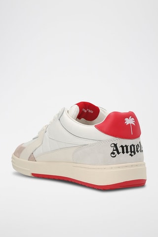 Leren Sneakers - Wit en rood