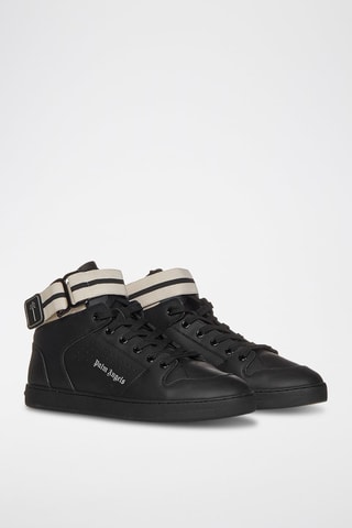 Hoge Leren Sneakers - Zwart