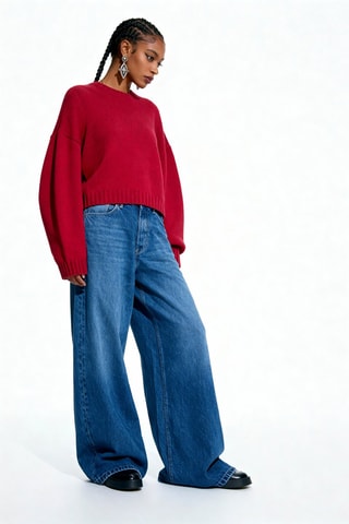 Merinoswollen Trui - Rood