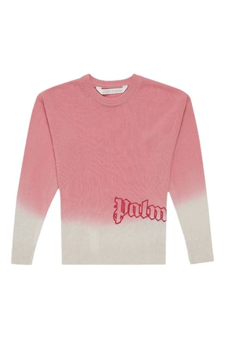 Kasjmier Trui met dip and dye - Ecru en Roze 