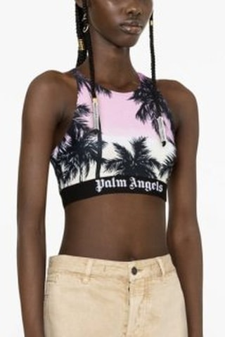 Crop top met dip and dye - Lichtpaars