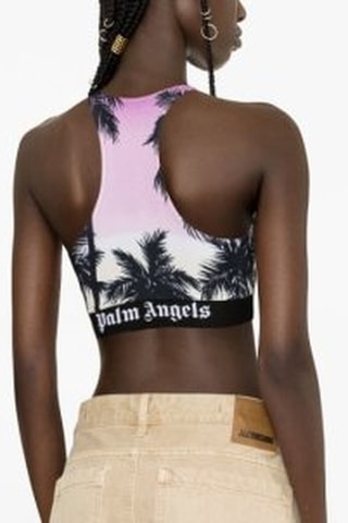 Crop top met dip and dye - Lichtpaars