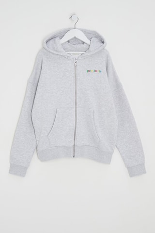 Sweater met Capuchon - Gemêleerd Lichtgrijs