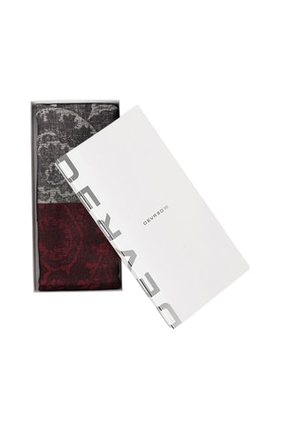 Foulard - Bordeaux e grigio