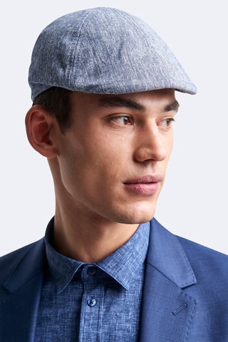 Cappellino in lino - Blu