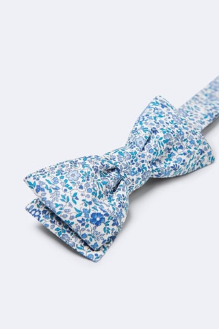 Papillon in lino Le Colonel - Celeste e bianco