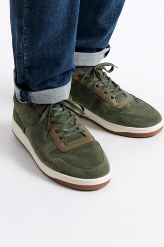 Sneakers in pelle - Kaki