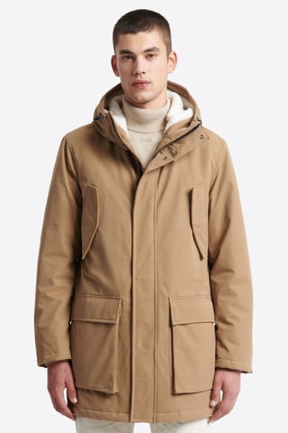 Parka con cappuccio - Cammello