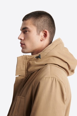 Parka con cappuccio - Cammello