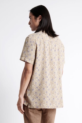 Camicia regular in lino - Beige