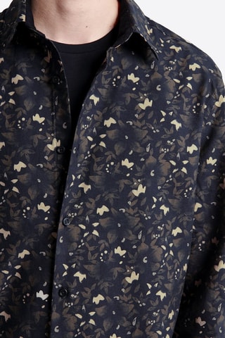 Camicia slim in cotone bio - Navy