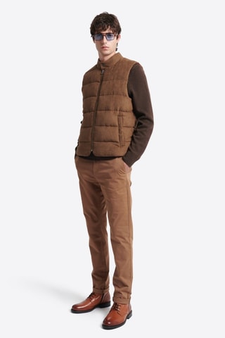 Piumino senza maniche - Marrone
