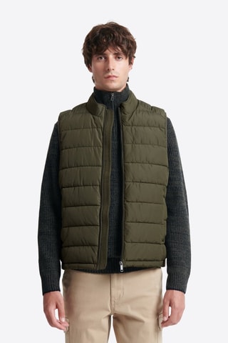 Piumino senza maniche - Kaki