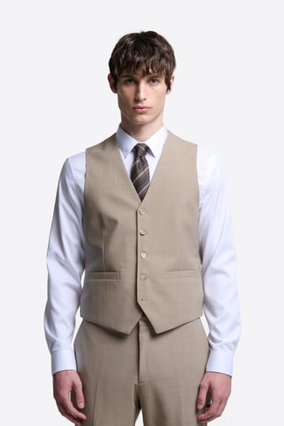 Gilet da completo in lana - Beige