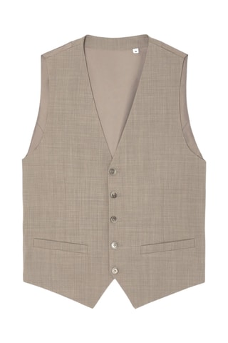 Gilet da completo in lana - Beige