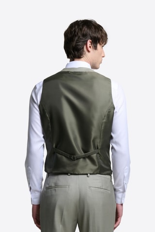 Chaleco de traje de lana - Verde almendra