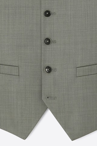 Chaleco de traje de lana - Verde almendra