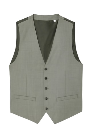 Chaleco de traje de lana - Verde almendra