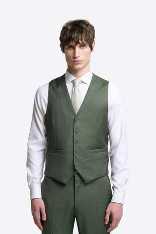 Chaleco de traje de lana - Verde oscuro