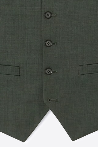 Chaleco de traje de lana - Verde oscuro