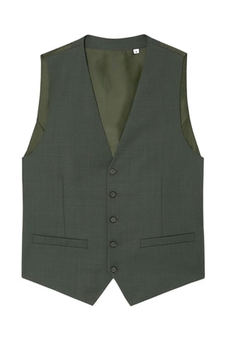 Chaleco de traje de lana - Verde oscuro