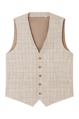 Gilet da completo in lino - Beige