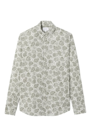 Camicia slim in cotone bio - Kaki