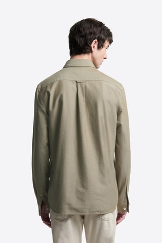 Camicia slim in cotone bio - Kaki