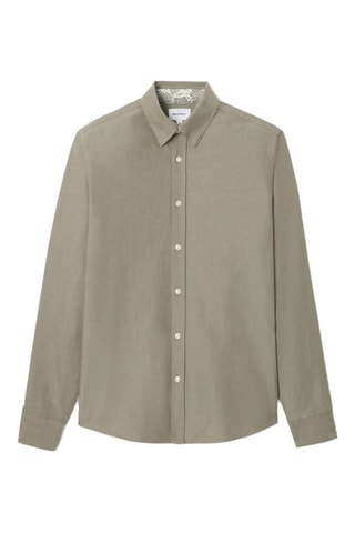 Camicia slim in cotone bio - Kaki