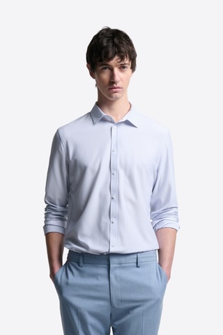 Camicia slim - Celeste