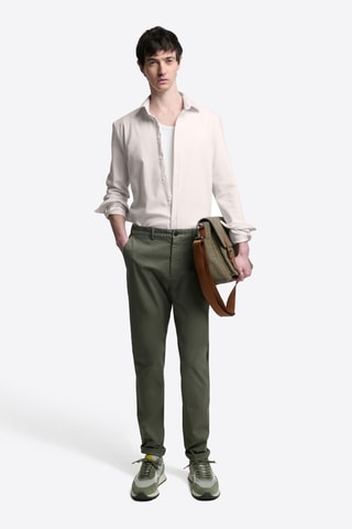 Camicia slim - Beige chiaro