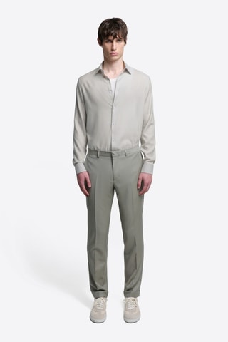 Camicia slim - Verde mandorla