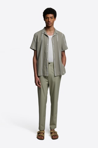 Camicia regular in lino - Kaki