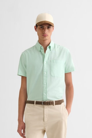 Camisa slim fit - Verde claro