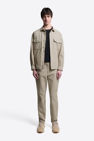 Sovracamicia regular in cotone bio - Beige