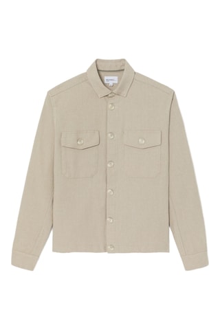 Sovracamicia regular in cotone bio - Beige