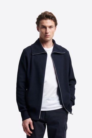 Cardigan in cotone bio - Navy