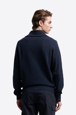 Cardigan in cotone bio - Navy