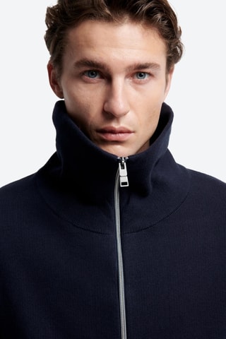 Cardigan in cotone bio - Navy