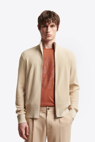 Cardigan in cotone bio - Beige chiaro