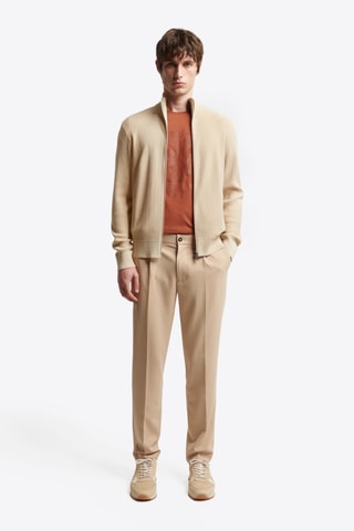 Cardigan in cotone bio - Beige chiaro