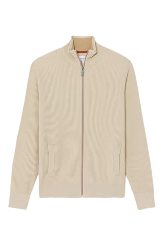 Cardigan in cotone bio - Beige chiaro