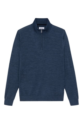 Maglia in lana merino - Navy melange