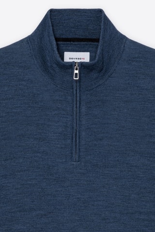 Maglia in lana merino - Navy melange